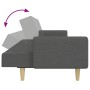 Sofá cama de 2 plazas con taburete tela gris oscuro de , Sofás - Ref: Foro24-3258089, Precio: 347,38 €, Descuento: %