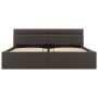 Cama canapé hidráulica con LED cuero sintético gris 180x200 cm de , Camas y somieres - Ref: Foro24-285557, Precio: 351,67 €, ...
