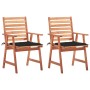 Sillas comedor de jardín y cojines 2 uds madera maciza acacia de , Sillas de jardín - Ref: Foro24-3064327, Precio: 165,73 €, ...