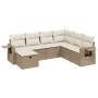 Set sofás de jardín 7 piezas y cojines ratán sintético beige de , Conjuntos de jardín - Ref: Foro24-3263834, Precio: 469,38 €...