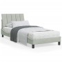 Estructura de cama con cabecero terciopelo gris claro 90x200 cm de , Camas y somieres - Ref: Foro24-3207825, Precio: 141,65 €...