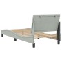 Estructura de cama con cabecero terciopelo gris claro 90x200 cm de , Camas y somieres - Ref: Foro24-3207825, Precio: 141,65 €...