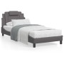 Estructura de cama con cabecero cuero sintético gris 90x190 cm de , Camas y somieres - Ref: Foro24-3208064, Precio: 147,91 €,...