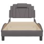 Estructura de cama con cabecero cuero sintético gris 90x190 cm de , Camas y somieres - Ref: Foro24-3208064, Precio: 147,91 €,...