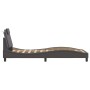Estructura de cama con cabecero cuero sintético gris 90x190 cm de , Camas y somieres - Ref: Foro24-3208064, Precio: 147,91 €,...