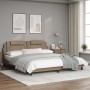 Estructura de cama cabecero cuero sintético capuchino 180x200cm de , Camas y somieres - Ref: Foro24-3208114, Precio: 229,27 €...