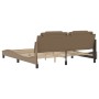 Estructura de cama cabecero cuero sintético capuchino 180x200cm de , Camas y somieres - Ref: Foro24-3208114, Precio: 229,27 €...