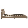 Estructura de cama cabecero cuero sintético capuchino 180x200cm de , Camas y somieres - Ref: Foro24-3208114, Precio: 229,27 €...