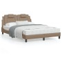 Estructura de cama cabecero cuero sintético capuchino 140x190cm de , Camas y somieres - Ref: Foro24-3208093, Precio: 182,67 €...