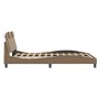 Estructura de cama cabecero cuero sintético capuchino 140x190cm de , Camas y somieres - Ref: Foro24-3208093, Precio: 182,67 €...
