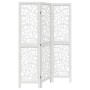 Biombo separador de 3 paneles madera maciza Paulownia blanco de , Divisores de ambientes - Ref: Foro24-358733, Precio: 87,76 ...