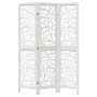 Biombo separador de 3 paneles madera maciza Paulownia blanco de , Divisores de ambientes - Ref: Foro24-358733, Precio: 87,76 ...