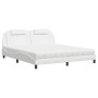 Cama con colchón cuero sintético blanco 180x200 cm de , Camas y somieres - Ref: Foro24-3208811, Precio: 458,24 €, Descuento: %