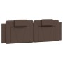 Cama con colchón cuero sintético marrón 160x200 cm de , Camas y somieres - Ref: Foro24-3208805, Precio: 437,64 €, Descuento: %