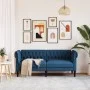 Sofá Chesterfield de 2 plazas tela azul de , Sofás - Ref: Foro24-372553, Precio: 329,66 €, Descuento: %
