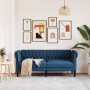 Sofá Chesterfield de 2 plazas tela azul de , Sofás - Ref: Foro24-372553, Precio: 335,98 €, Descuento: %