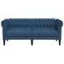 Sofá Chesterfield de 2 plazas tela azul de , Sofás - Ref: Foro24-372553, Precio: 329,66 €, Descuento: %