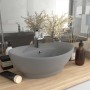 Lavabo lujoso ovalado con rebosadero cerámica gris claro mate de vidaXL, Lavabos - Ref: Foro24-146938, Precio: 88,39 €, Descu...