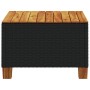 Mesa de jardín ratán PE y madera acacia negro 55x55x36 cm de , Mesas de jardín - Ref: Foro24-365908, Precio: 59,21 €, Descuen...