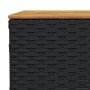 Mesa de jardín ratán PE y madera acacia negro 55x55x36 cm de , Mesas de jardín - Ref: Foro24-365908, Precio: 59,21 €, Descuen...