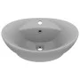 Lavabo lujoso ovalado con rebosadero cerámica gris claro mate de vidaXL, Lavabos - Ref: Foro24-146938, Precio: 70,71 €, Descu...