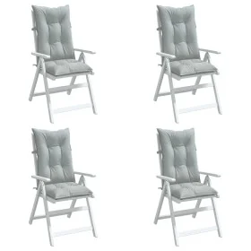 Cojines para silla respaldo alto 4 uds tela gris claro melange de , Cojines para sillas y sofás - Ref: Foro24-4002347, Precio...
