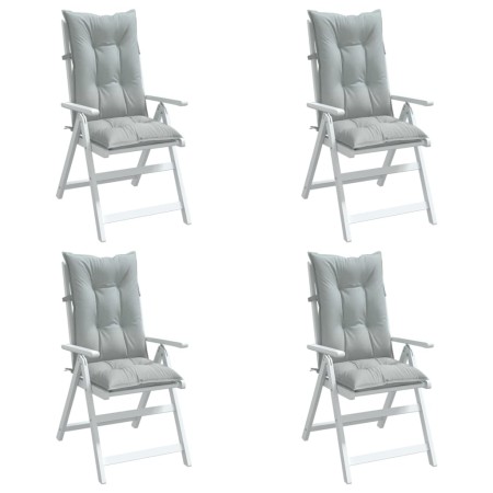 Cojines para silla respaldo alto 4 uds tela gris claro melange de , Cojines para sillas y sofás - Ref: Foro24-4002347, Precio...