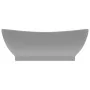 Lavabo lujoso ovalado con rebosadero cerámica gris claro mate de vidaXL, Lavabos - Ref: Foro24-146938, Precio: 70,71 €, Descu...