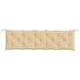 Cojín para banco de jardín tela beige melange 180x50x7 cm de , Cojines para sillas y sofás - Ref: Foro24-4002567, Precio: 35,...