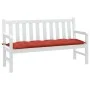 Cojín para banco de jardín tela rojo melange 150x50x7 cm de , Cojines para sillas y sofás - Ref: Foro24-4002559, Precio: 31,7...
