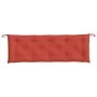 Cojín para banco de jardín tela rojo melange 150x50x7 cm de , Cojines para sillas y sofás - Ref: Foro24-4002559, Precio: 31,7...