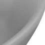 Lavabo lujoso ovalado con rebosadero cerámica gris claro mate de vidaXL, Lavabos - Ref: Foro24-146938, Precio: 70,71 €, Descu...