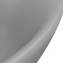 Lavabo lujoso ovalado con rebosadero cerámica gris claro mate de vidaXL, Lavabos - Ref: Foro24-146938, Precio: 88,39 €, Descu...