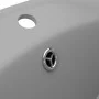 Lavabo lujoso ovalado con rebosadero cerámica gris claro mate de vidaXL, Lavabos - Ref: Foro24-146938, Precio: 70,71 €, Descu...
