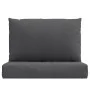 Cojines para sofá de palets 2 uds tela gris antracita melange de , Cojines para sillas y sofás - Ref: Foro24-4002640, Precio:...