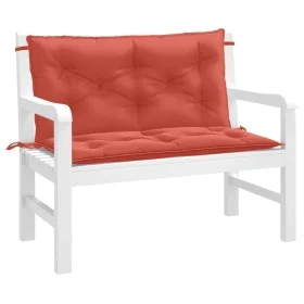 Cojines para banco jardín 2 uds tela rojo melange 100x50x7 cm de , Cojines para sillas y sofás - Ref: Foro24-4002592, Precio:...