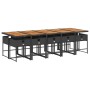 Set de comedor jardín 11 pzas con cojines ratán sintético negro de , Conjuntos de jardín - Ref: Foro24-3278066, Precio: 719,2...