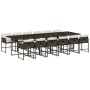 Set muebles de jardín 13 pzas y cojines ratán sintético marrón de , Conjuntos de jardín - Ref: Foro24-3278072, Precio: 831,94...