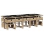 Set comedor de jardín con cojines 15 pzas ratán sintético beige de , Conjuntos de jardín - Ref: Foro24-3278121, Precio: 785,2...
