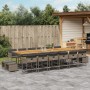 Set comedor de jardín 17 pzas y cojines ratán sintético gris de , Conjuntos de jardín - Ref: Foro24-3278137, Precio: 953,10 €...