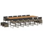Set comedor de jardín 17 pzas y cojines ratán sintético gris de , Conjuntos de jardín - Ref: Foro24-3278137, Precio: 953,10 €...