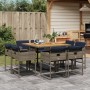 Set comedor jardín 9 pzas y cojines ratán sintético gris de , Conjuntos de jardín - Ref: Foro24-3278149, Precio: 437,67 €, De...