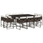 Set comedor de jardín 11 pzas y cojines ratán sintético marrón de , Conjuntos de jardín - Ref: Foro24-3278156, Precio: 558,32...