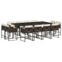 Set muebles de jardín 13 pzas y cojines ratán sintético marrón de , Conjuntos de jardín - Ref: Foro24-3278168, Precio: 729,68...
