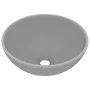 Lavabo de lujo redondo cerámica gris claro mate 32,5x14 cm de vidaXL, Lavabos - Ref: Foro24-146971, Precio: 63,74 €, Descuent...