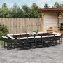 Set de muebles jardín 17 pzas con cojines ratán sintético negro de , Conjuntos de jardín - Ref: Foro24-3278189, Precio: 951,0...