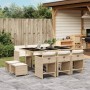 Set comedor de jardín 11 pzas con cojines ratán sintético beige de , Conjuntos de jardín - Ref: Foro24-3277917, Precio: 502,2...