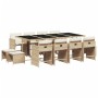 Set comedor de jardín con cojines 13 pzas ratán sintético beige de , Conjuntos de jardín - Ref: Foro24-3277929, Precio: 681,5...