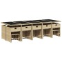 Set comedor de jardín con cojines 15 pzas ratán sintético beige de , Conjuntos de jardín - Ref: Foro24-3277943, Precio: 816,1...