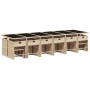 Set comedor de jardín 17 pzas con cojines ratán sintético beige de , Conjuntos de jardín - Ref: Foro24-3277955, Precio: 946,0...